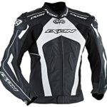 BLOUSON IXON ADDICT AIR CUIR NOIR BLANC