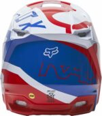 CASQUE CROSS FOX V1 SKEW WHITE ROUGE BLEU