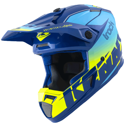 CASQUE CROSS TRACK BLEU JAUNE